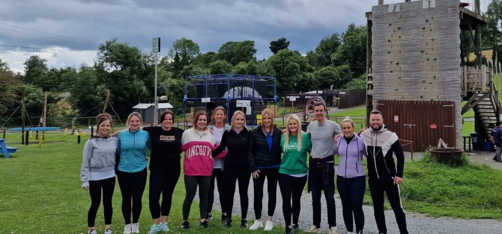 SMC staff on a team day out at an activity centre